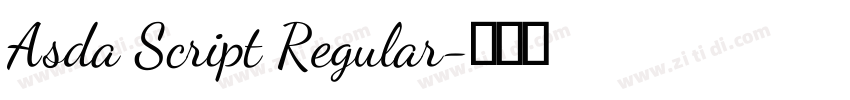 Asda Script Regular字体转换 Asda Script Regular字体转换